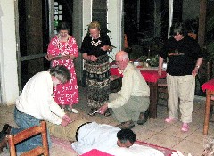 Linda Jasper; Dale Anderson; Selma Weber; Stephen Bentley; Easter Island; Farewell Dinner